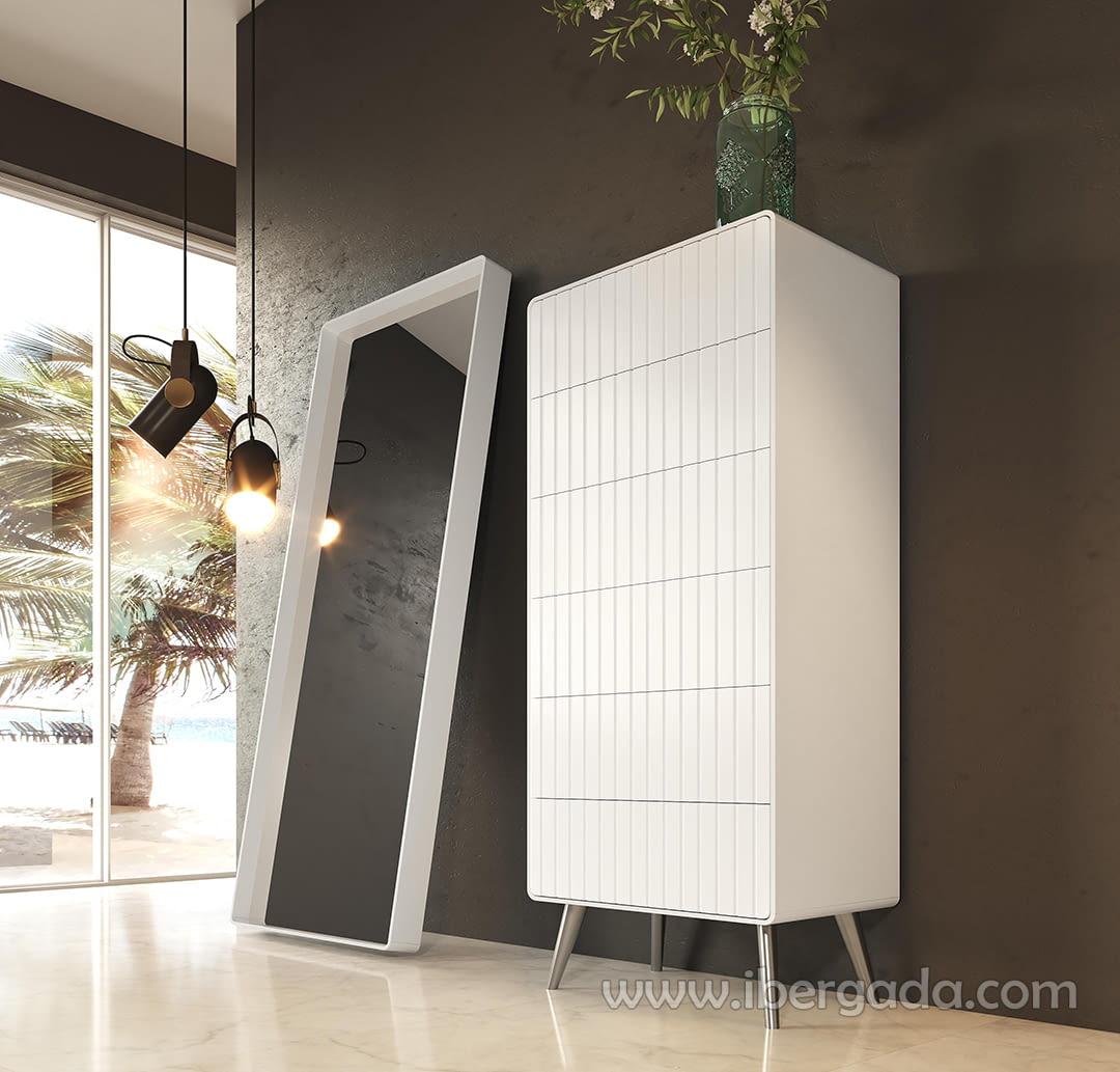 Sinfonier BD11 6 Cajones Blanco/Plata (60x40X138)-1