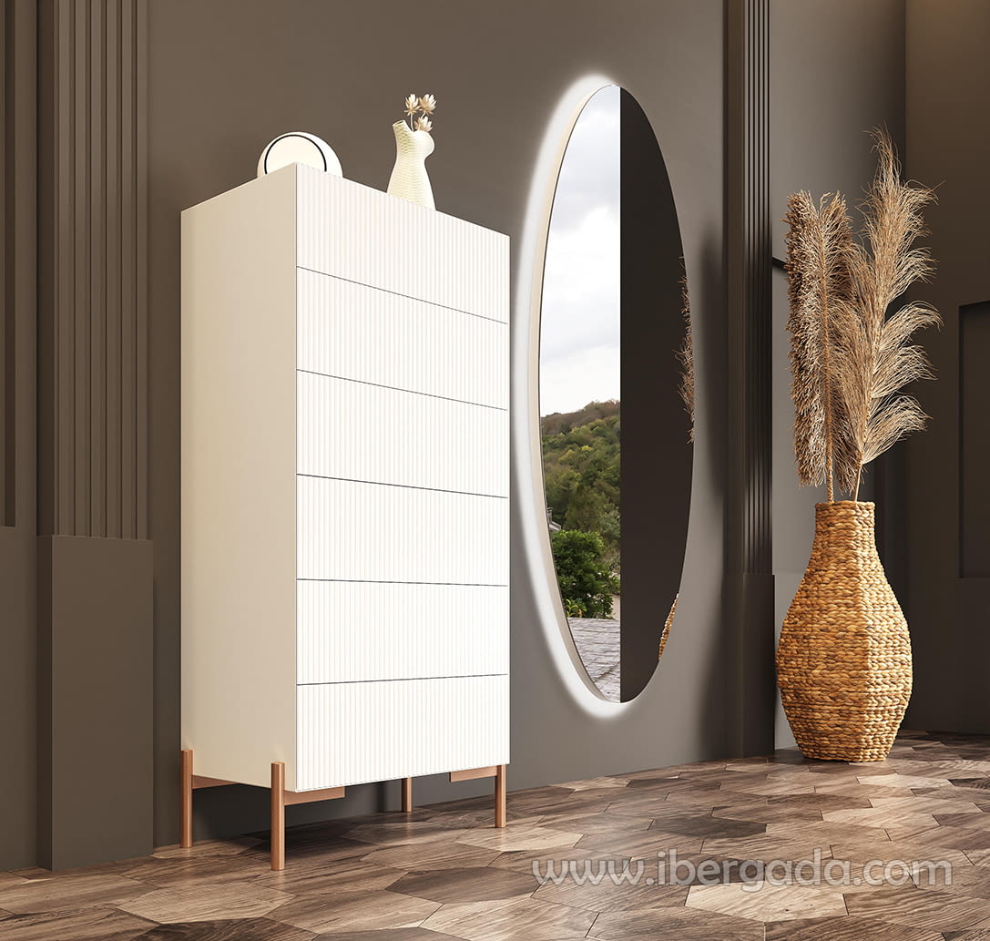 Sinfonier BD12 6 Cajones Blanco/Cobre (60x40X135)-1