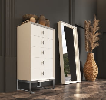 Sinfonier BD19 5 Cajones Blanca/Plata (60x40X120)