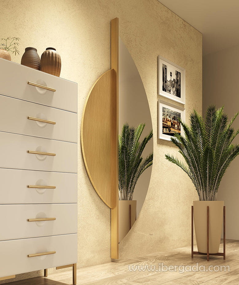 Espejo Vestidor Diseño Metal (80x170)-1