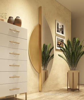 Espejo Vestidor Diseño Metal (80x170)-1