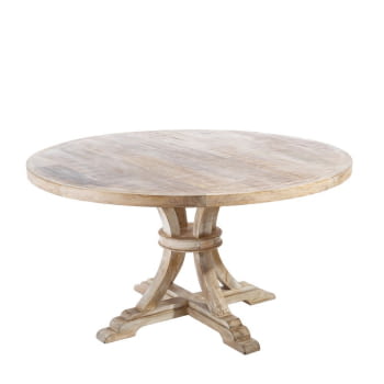 Mesa de Comedor Redonda Madera Blanco (150x150x76)