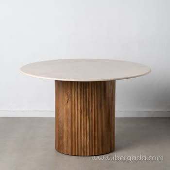 Mesa de Comedor Mango/Mármol (120x120x74)
