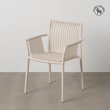 Silla Polipropileno Beige uso exterior (59x56,5x83)