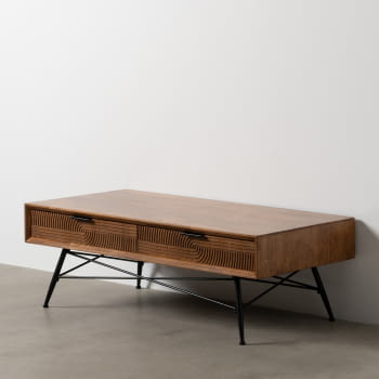 Mesa Centro Madera/Metal (120x60x40)