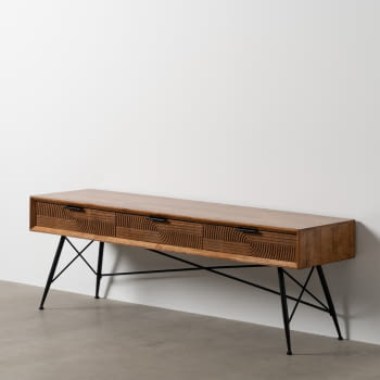 Mesa Centro Madera/Metal (150x40x50)