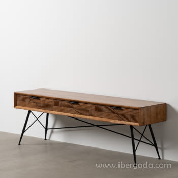Mesa Centro Madera/Metal (150x40x50)