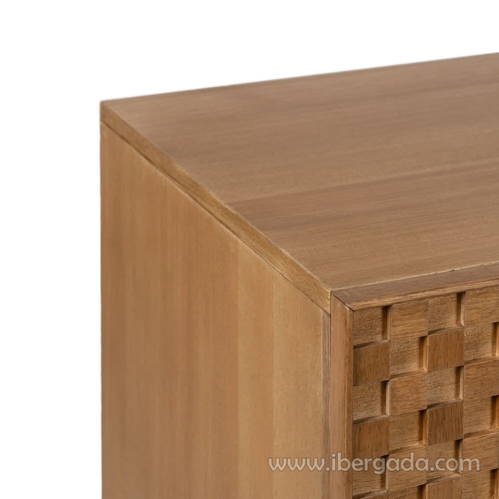 Comoda Madera/Metal 6 cajones (118x42x77)-5