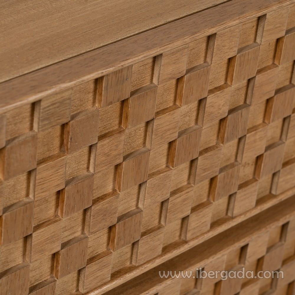 Comoda Madera/Metal 6 cajones (118x42x77)-7