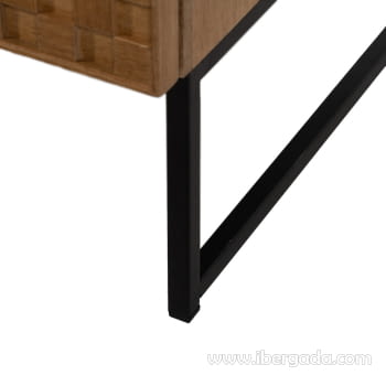 Comoda Madera/Metal 6 cajones (118x42x77)-11