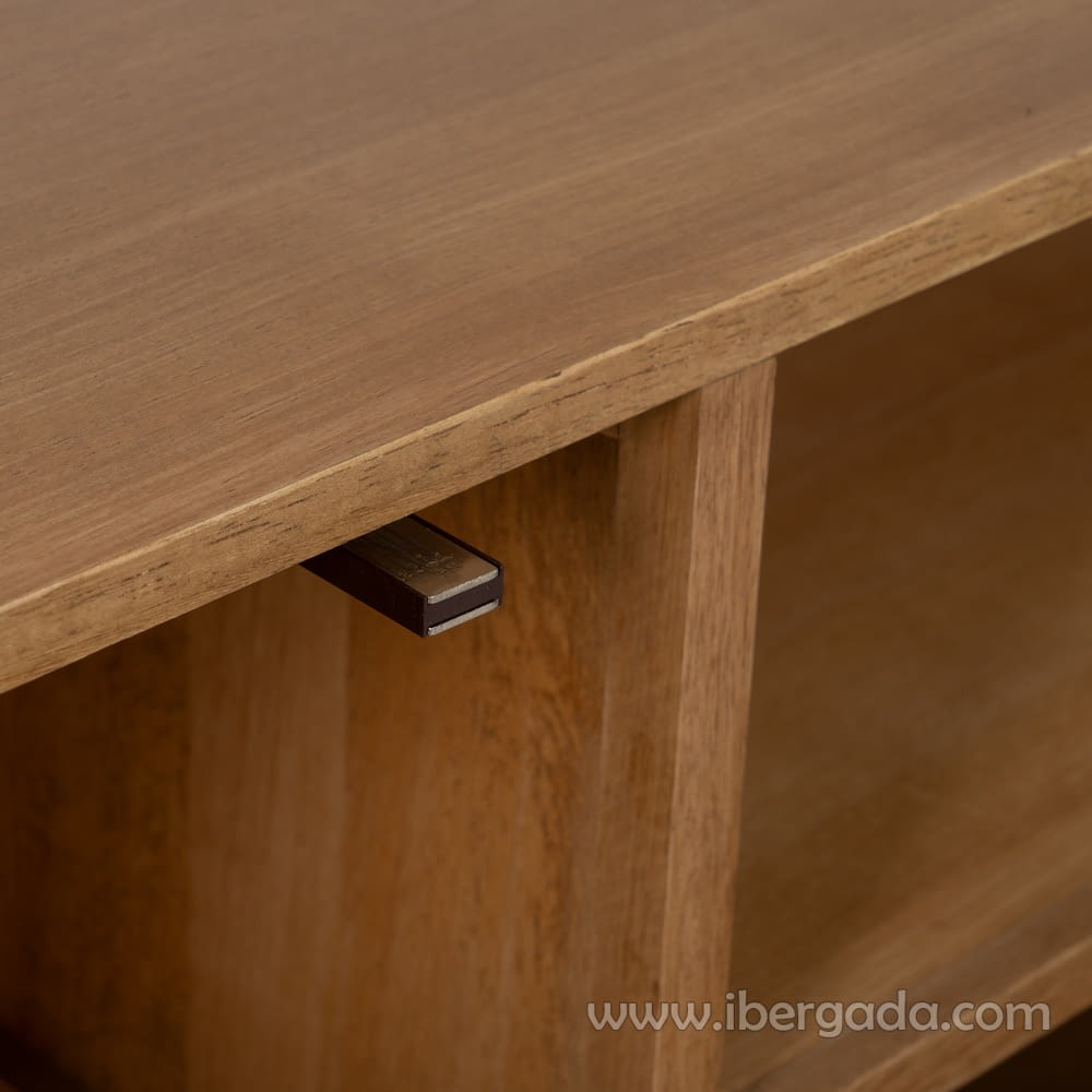 Mueble TV Madera/Metal 2 puertas 1 cajón 1 hueco (148x40x60,5)-7