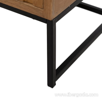 Mueble TV Madera/Metal 2 puertas 1 cajón 1 hueco (148x40x60,5)-14