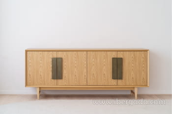 Mueble Aparador Oia Roble/Acero (198x50x80)