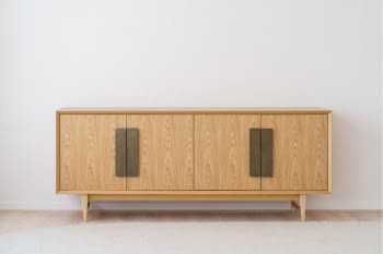 Mueble Aparador Oia Roble/Acero (198x50x80)