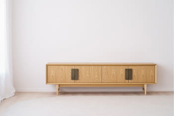 Mueble TV Oia Roble/Acero (200x40x56)