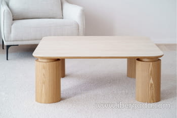 Mesa de Centro Línea Fresno Natural (105x105x40)