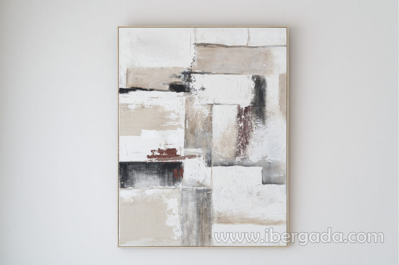 Cuadro Abstracto Arena N.2 con marco (130x100)-1