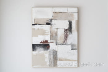 Cuadro Abstracto Arena N.2 con marco (130x100)-1