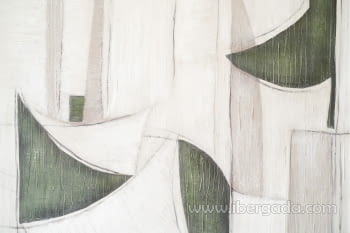 Cuadro Abstracto N.1 Verde/Gris con marco (100x100)-2