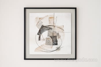 Cuadro Abstracto Aro N.2 con marco (100x100)
