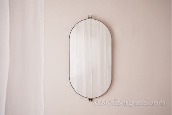 Espejo Oval Metal/Envejecido (140x70)