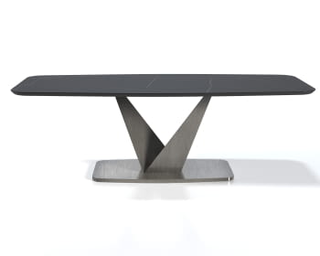 Mesa de Comedor Khan Plata/Negro