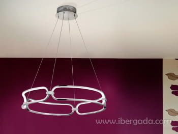 Lampara Colette Cromo Dimable con Mando (60x60)