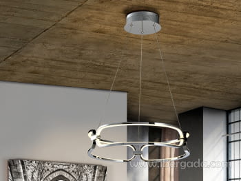 Lampara Colette Cromo Dimable con Mando (47x47)