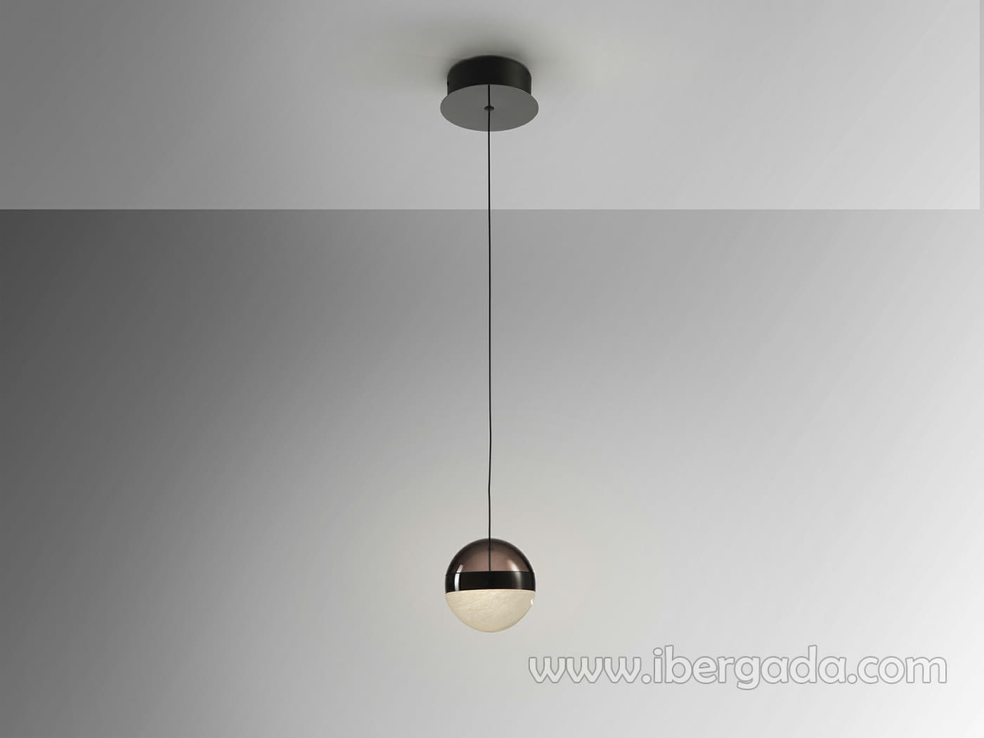 Colgante Orbes Cromo/Negro 1L (12x12)-4