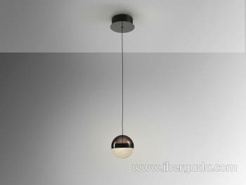 Colgante Orbes Cromo/Negro 1L (12x12)-4