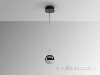 Colgante Orbes Cromo/Negro 1L (12x12)-5