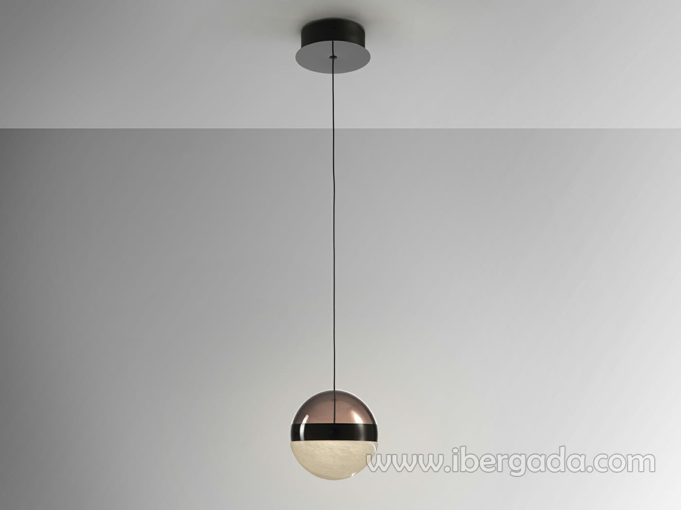 Colgante Orbes Cromo/Negro 1L (15x15)-4