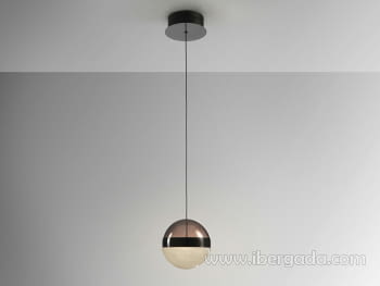Colgante Orbes Cromo/Negro 1L (15x15)-4