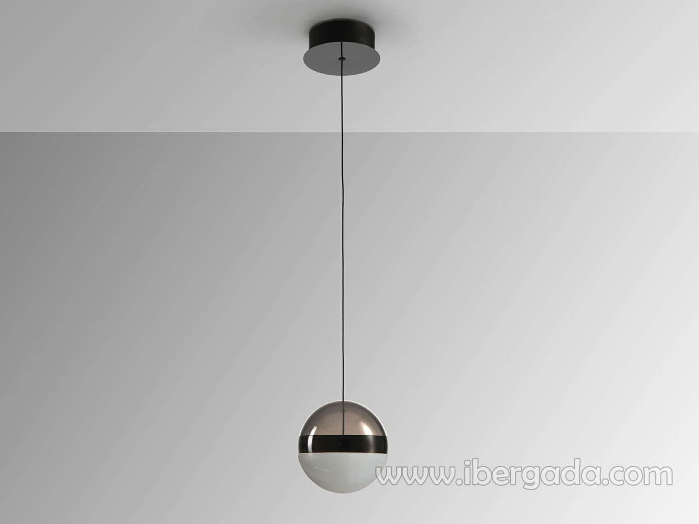 Colgante Orbes Cromo/Negro 1L (15x15)-5
