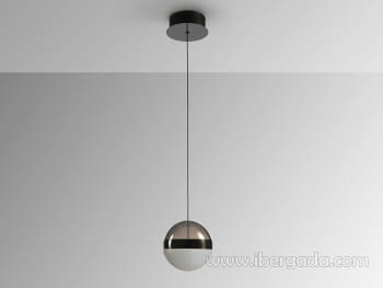Colgante Orbes Cromo/Negro 1L (15x15)-5