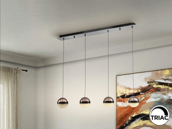Lampara Orbes Negro/Cromo 4L (90x12)