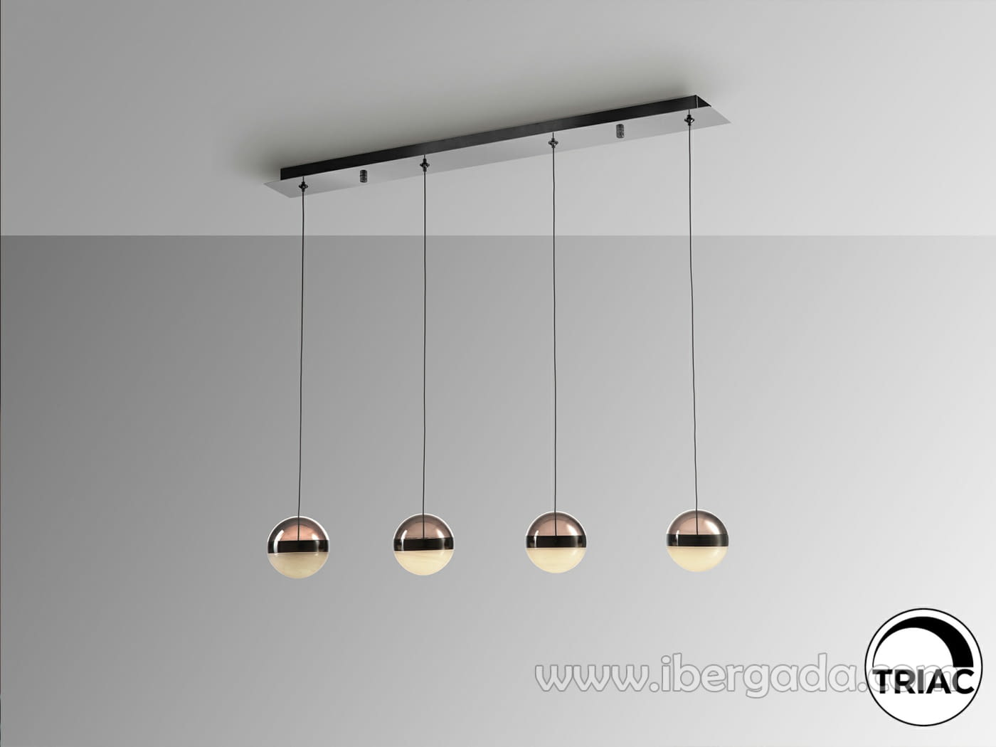 Lampara Orbes Negro/Cromo 4L (90x12)-5