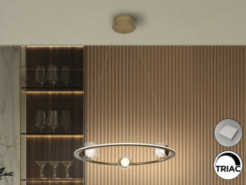 Lampara Tirsa Bronce (60x60)