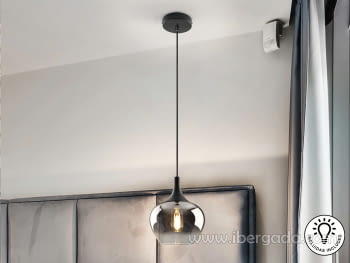Colgante Opaz Negro/Smoke 1L (19x19)