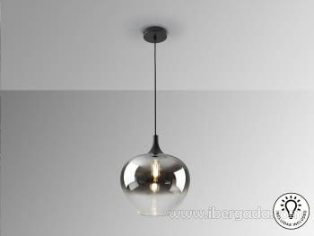 Colgante Opaz Negro/Smoke 1L (29x29)