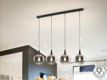 Lampara Opaz Negro/Smoke 4L (109x19)