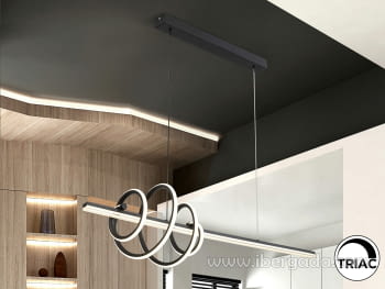 Lampara Tornado Negra (98x25)