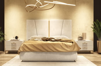 Cabecero BD10 Crema/Oro (100-190)