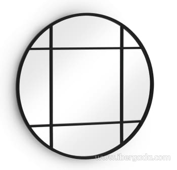 Espejo Metálico Redondo Negro (80cm, 100cm o 120cm)