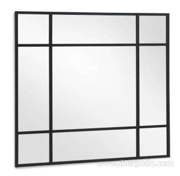 Espejo Metálico Cuadrado Negro (100cm o 130cm)
