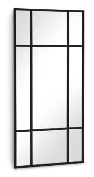 Espejo Metálico Rectangular Negro (170x80)