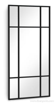 Espejo Metálico Rectangular Negro (170x80)-1