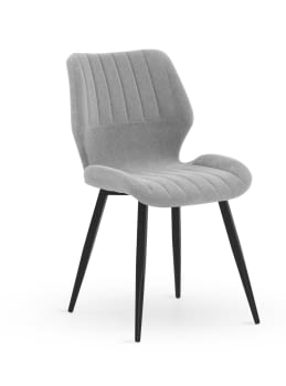 Silla Chenilla Gris/Negro
