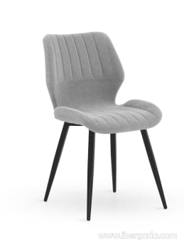 Silla Chenilla Gris/Negro