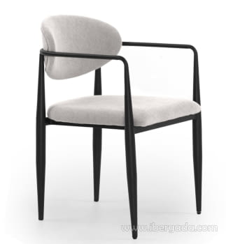 Silla Chenilla Blanco/Negro